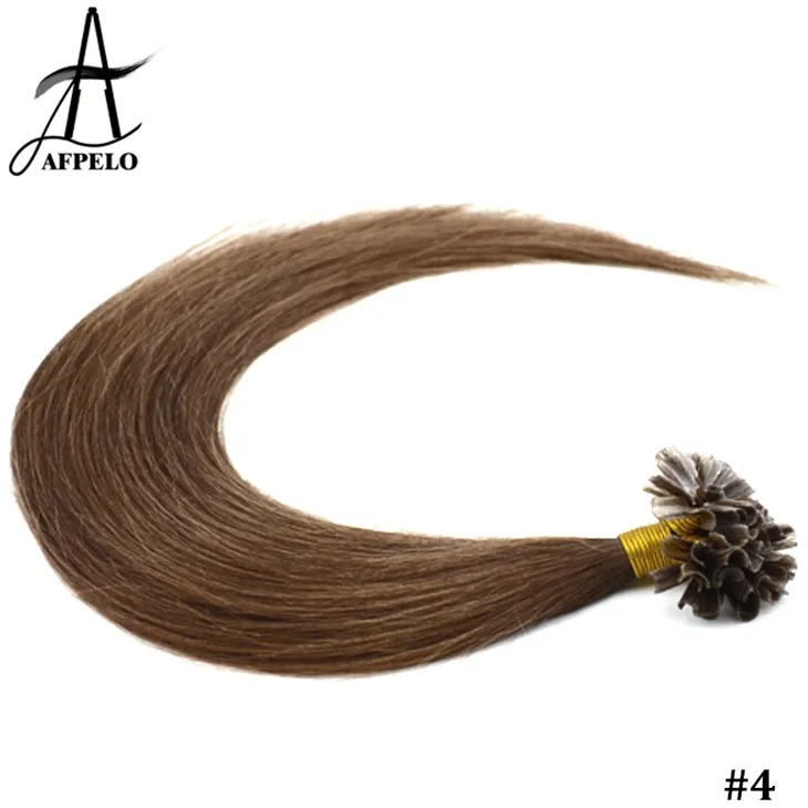 Extensions de cabell amb punta d'ungles marrons